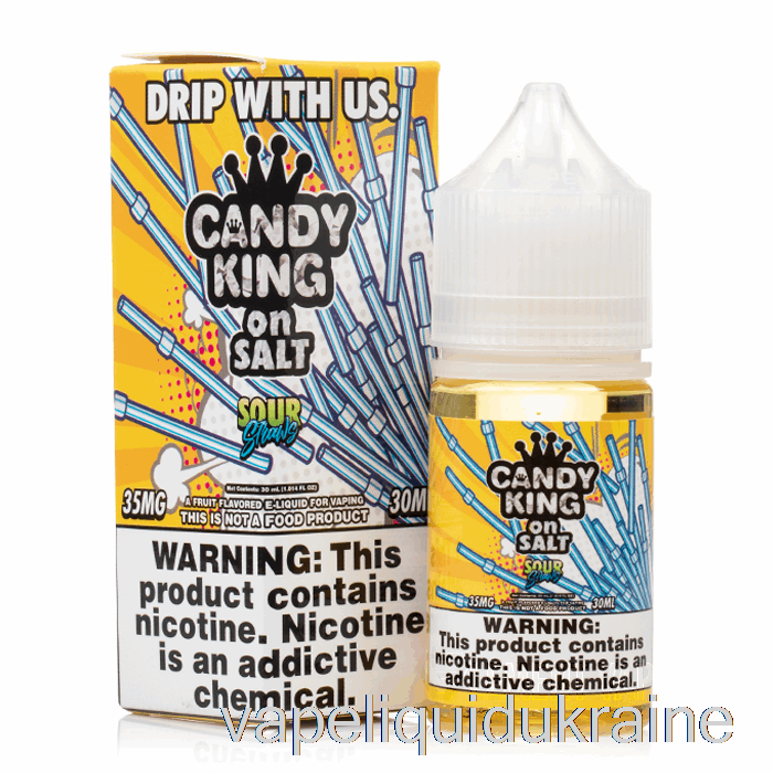 Vape Liquid Ukraine Sour Straws - Candy King On Salt - 30mL 35mg